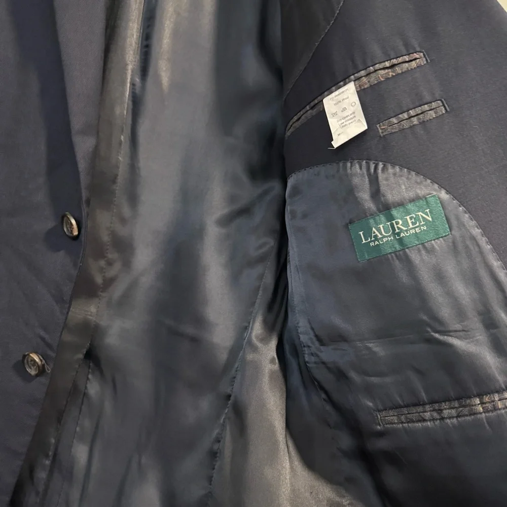 Lauren Ralph Lauren Suit Jacket 2 Button Wool Blue 42R - Picture 5 of 7